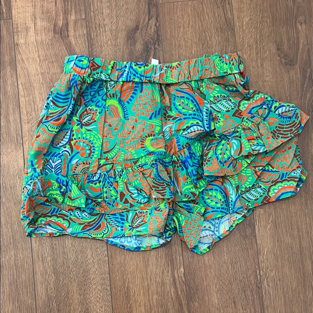 Tropical Print High Waist Women's Shorts
